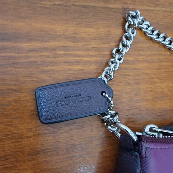 Coach Nolita Patchwork Floral Leather & Suede Wristlet/Mini Purse - Picture 5 of 13